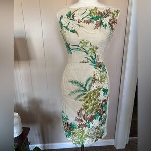 Vintage Floral Print Sleeveless Dress Colin Original